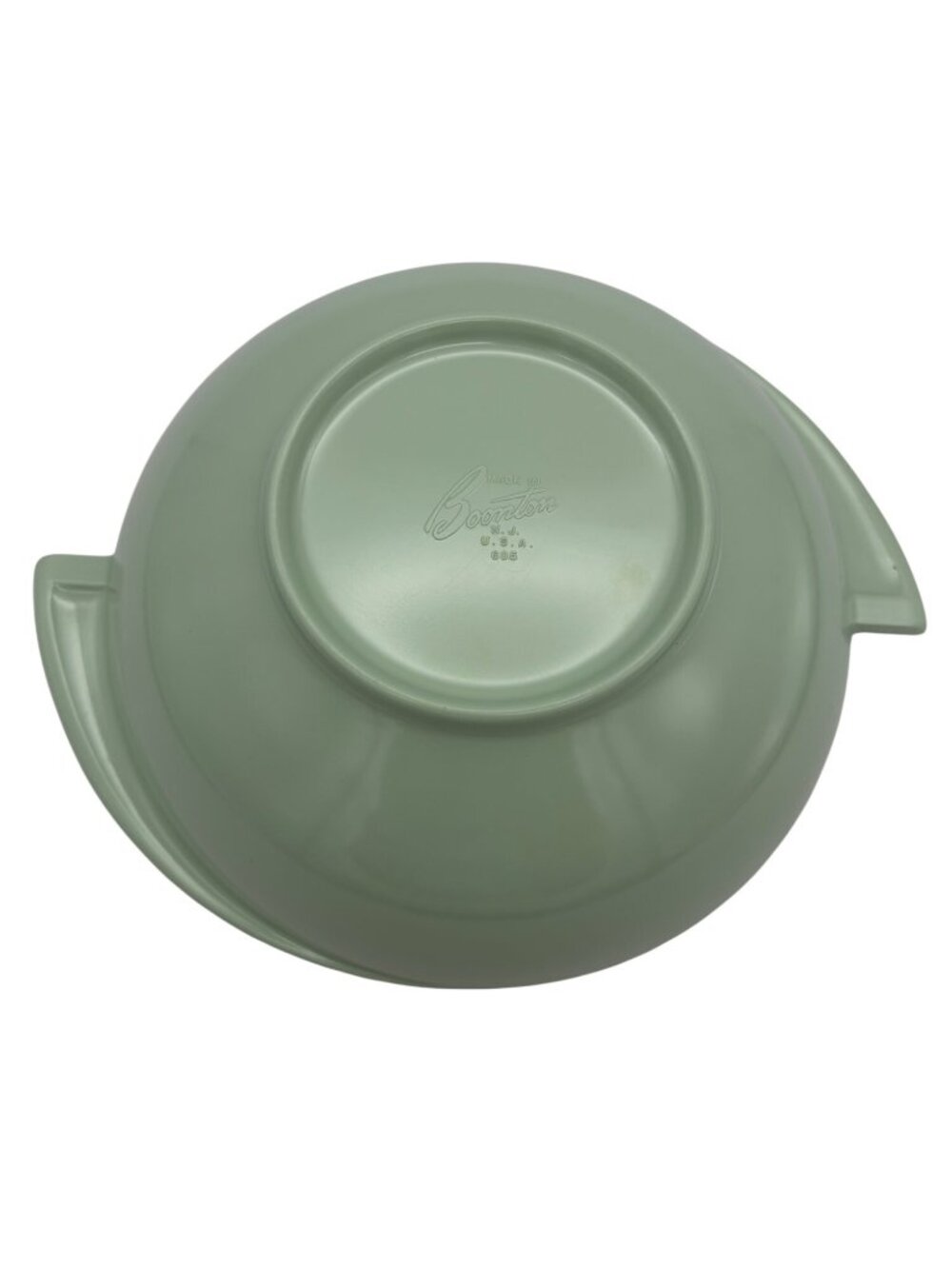 Vintage Boonton Melmac Mint Green Divided Serving Bowl #605-10 USA MCM 10 Inch - Picture 5 of 7